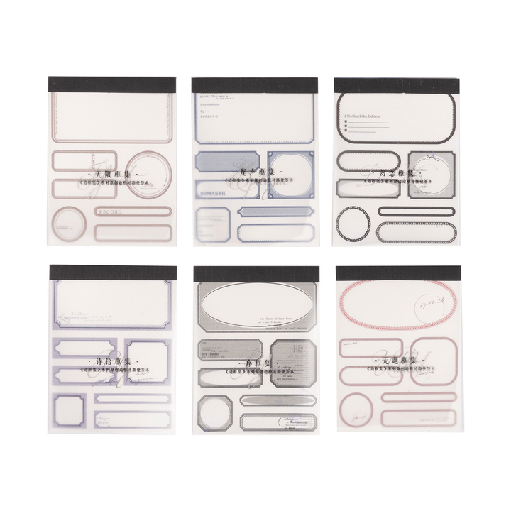 Border Set Frame Memo Paper Ideal for Layering