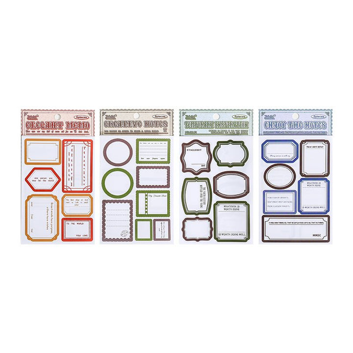Border Stickers PVC Random Mood Ticket Frame White Background