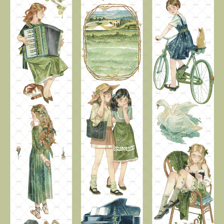 Botanical Character PET Tape Wild Vine Grass