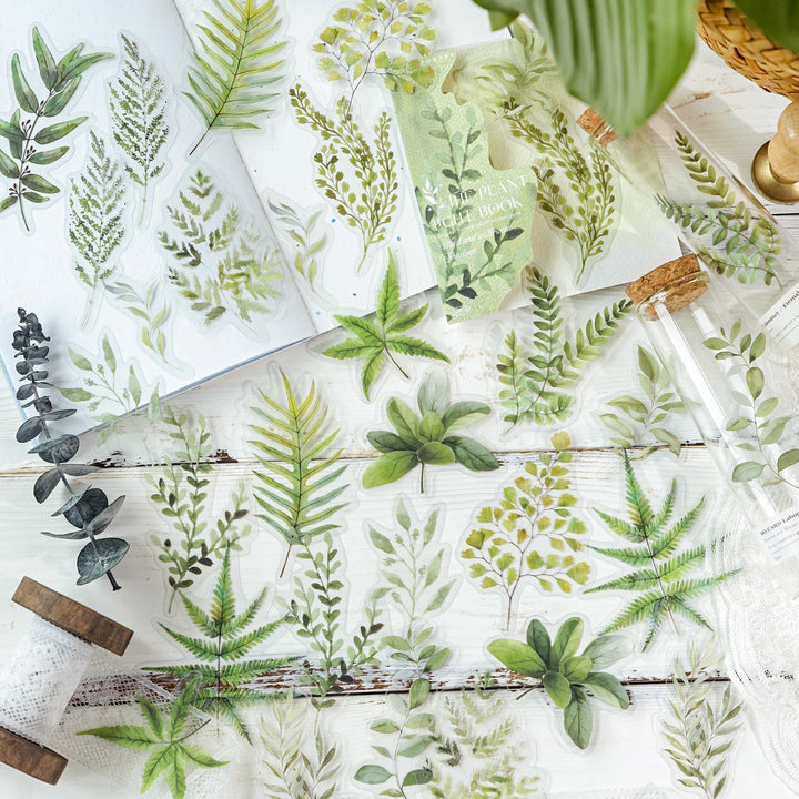 Botanical PET Stickers Plant Light Book scrapbook supply flower texture