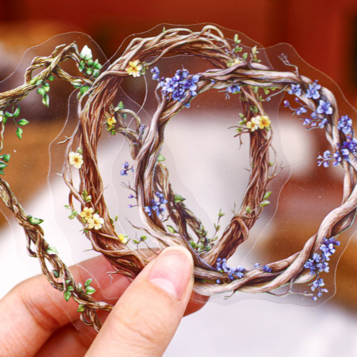 Branch Border Stickers PET Decorative Pack