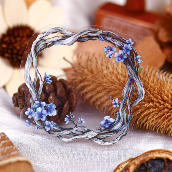 Branch Border Stickers PET Retro Style