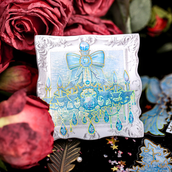 Bright Romantic Series Gold Foil Stickers For Art Projects