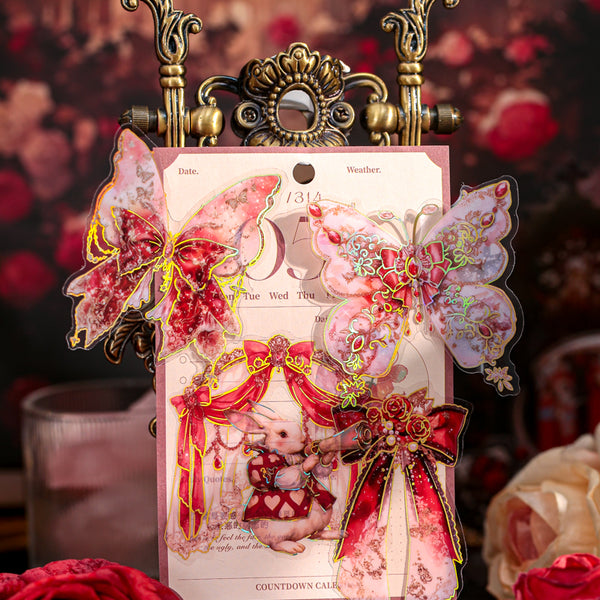 Bright Romantic Series Gold Foil Stickers For Personal Decoration