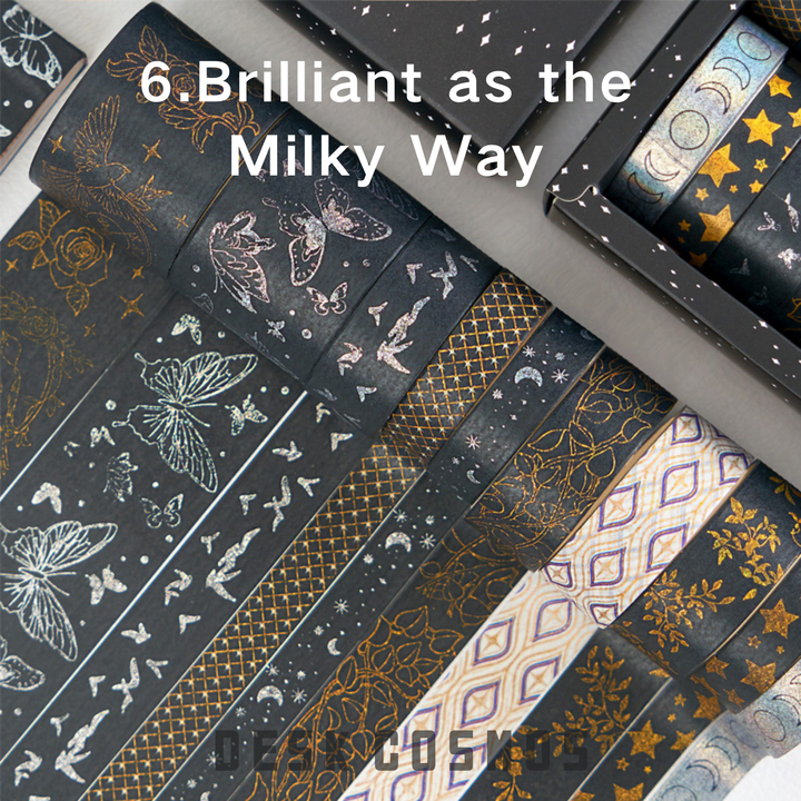 Brilliant as the Milky Way Washi Tape | Galaxy Planner Washi Tape | Artistic Stickers for Creative Journals