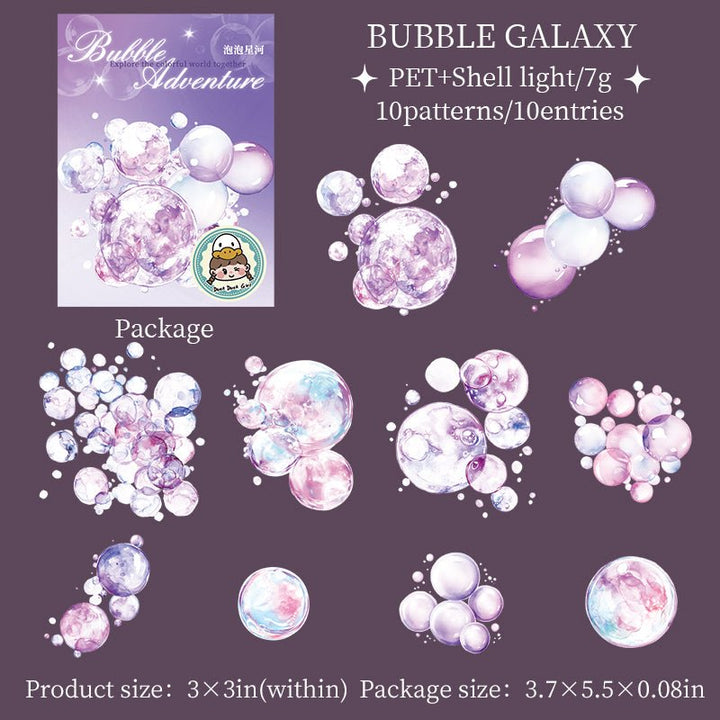 Bubble Adventure PET Stickers for Stationery Lovers