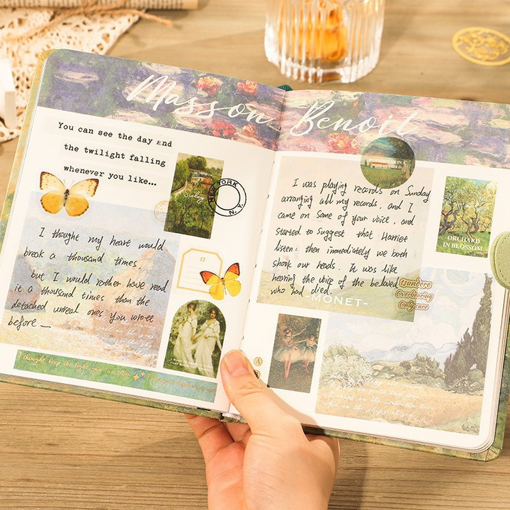 Bullet Journal Set with PET Stickers and Washi Tape for Elegant Planners