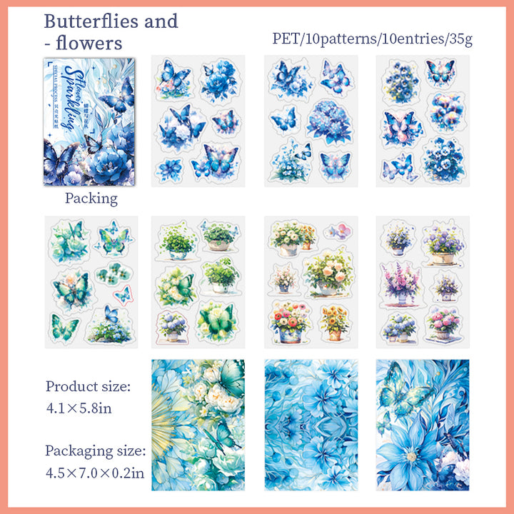 Floral and Butterfly Journal Stickers