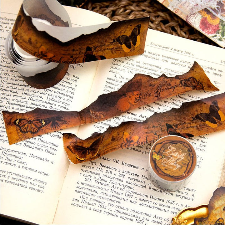Butterfly Epic Series Ephemeral Washi Tape for Retro Style Scrapbooking
