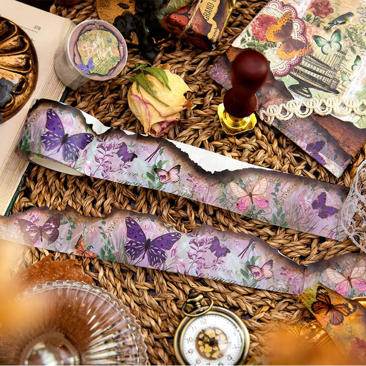 Butterfly Epic Series Washi Tape for Retro Butterfly and Floral Decor