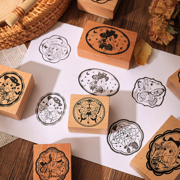 Butterfly Wooden Stamps for DIY Journaling and Vintage Crafting