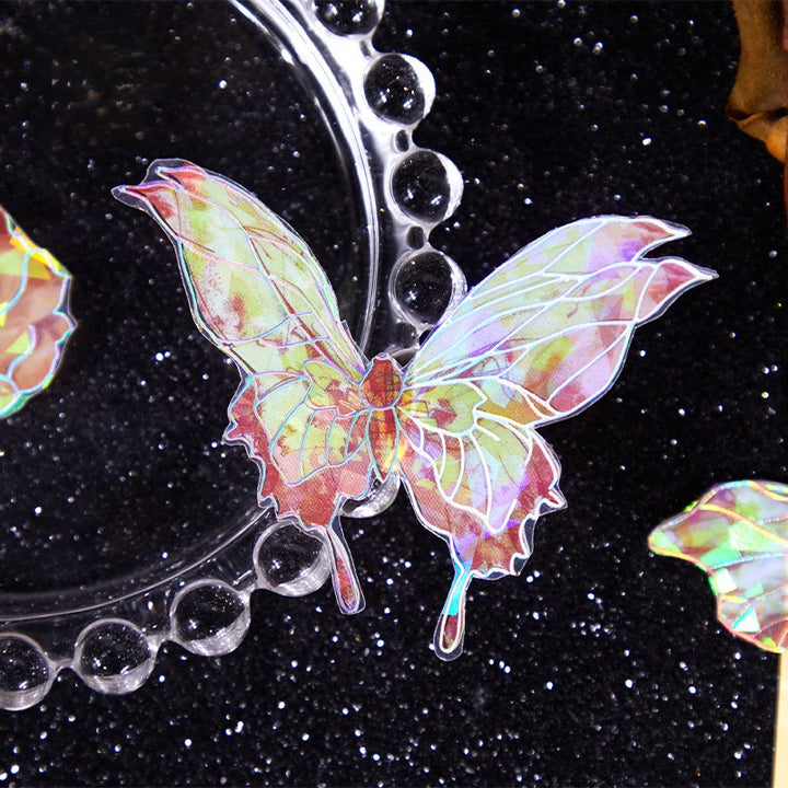 Butterfly dance flying flower stickers perfect for craft lovers