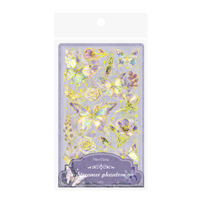 Butterfly dance flying flower stickers vintage butterflies for scrapbook