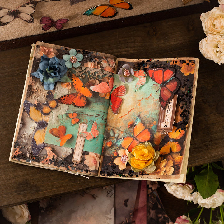 Butterfly messenger series butterfly paper vintage style background paper