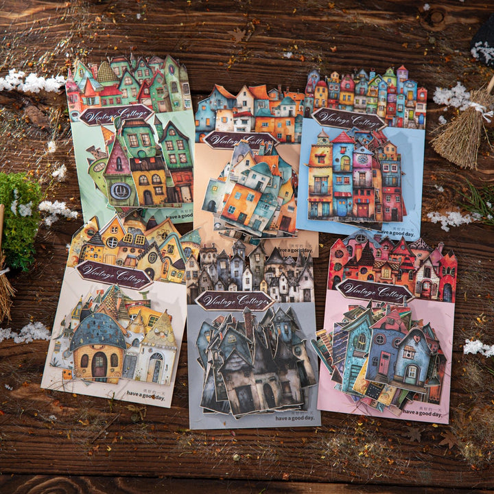 Cartoon Stickers Weird Cottage Retro Cottage Style Stickers