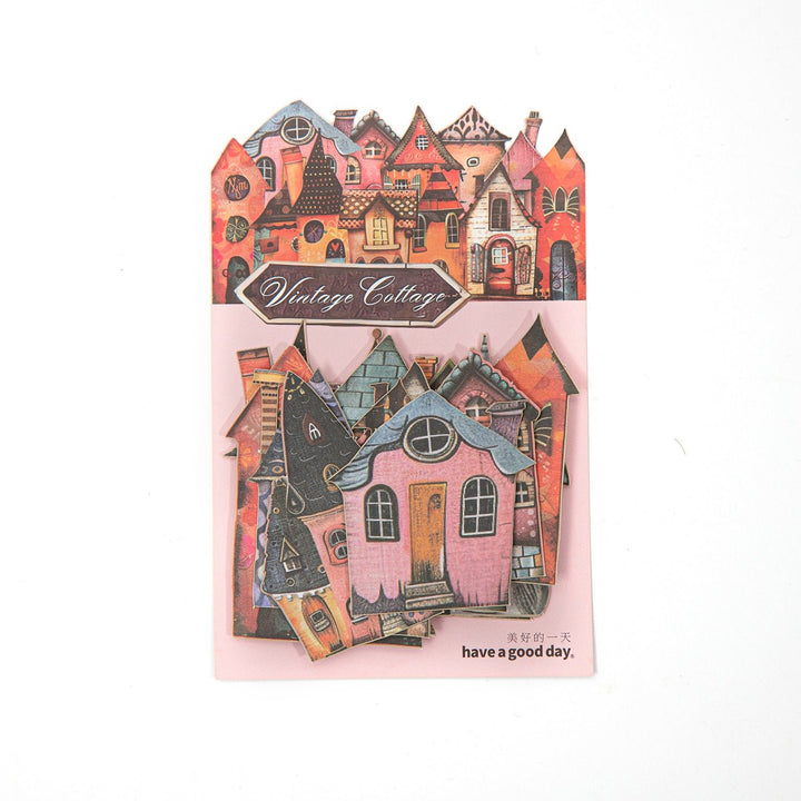 Cartoon Stickers Weird Cottage Retro Vintage Cottage Stickers
