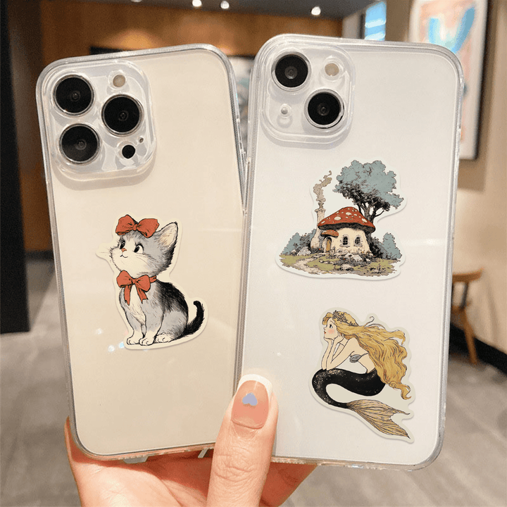 Cartoon World Stickers Fun Characters Retro Cartoon Stickers