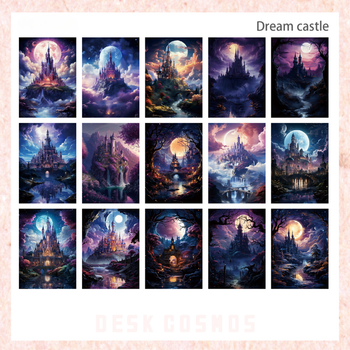 Castle Legend Series Dream Castle Gothic Aesthetic Scrapbook Paper