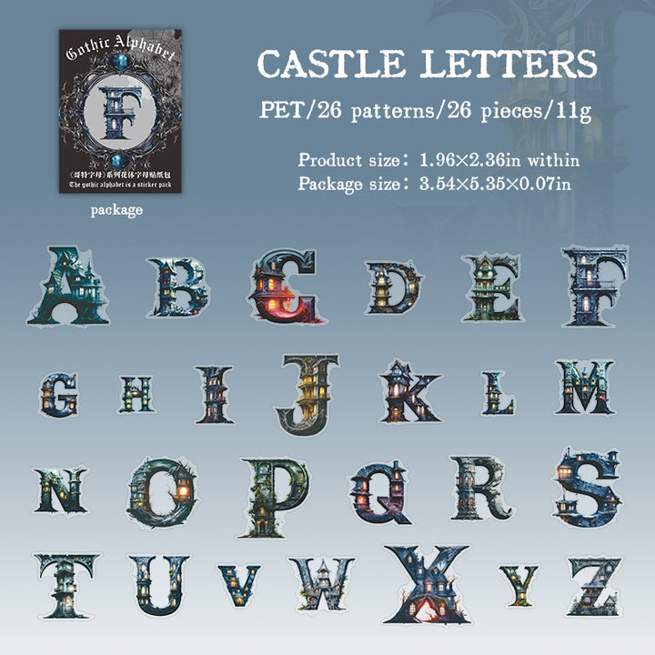 Medieval Castle Letter Stickers