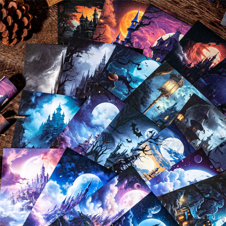 Castle legend Series Dark Fantasy Background Paper Mystical Gothic Aesthetic