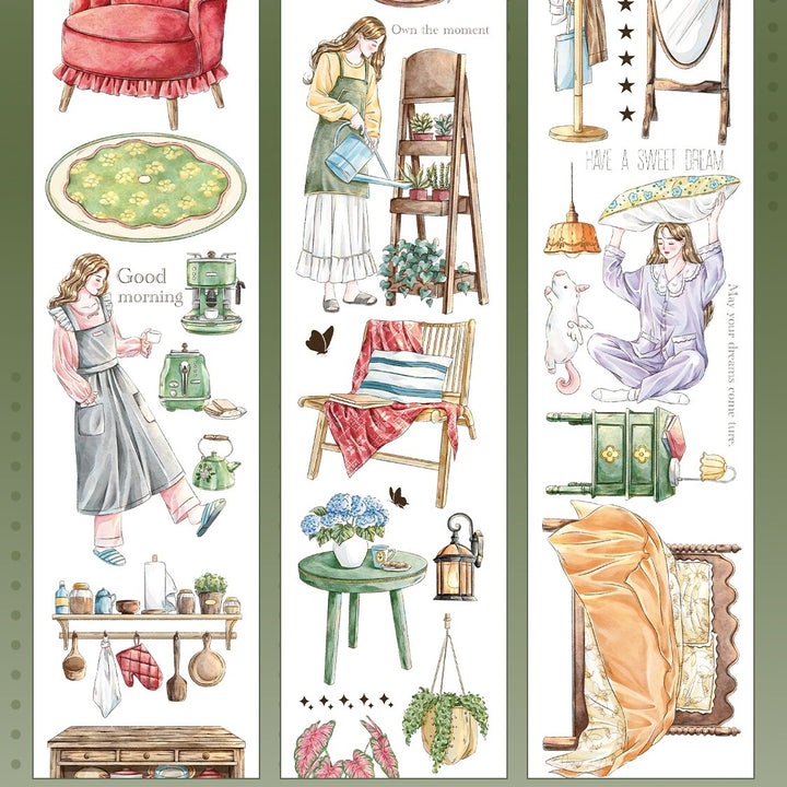 Character PET Tape Stay Home Diary Artful Moments