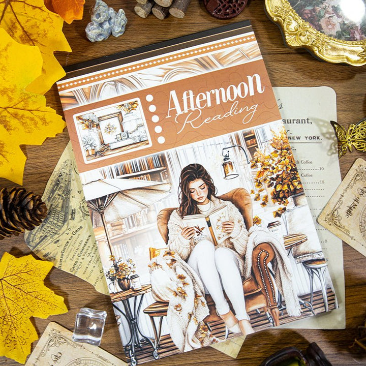 Character Sticker Book Afternoon Reading Journal Stickers Aesthetic