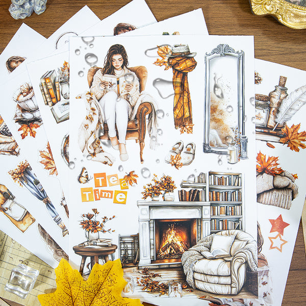Character Sticker Book Afternoon Reading Stationery for Beginners