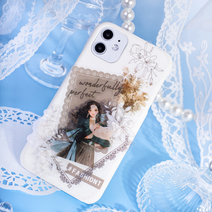 Character Stickers Huaying Weaving Floral Fashion Collage