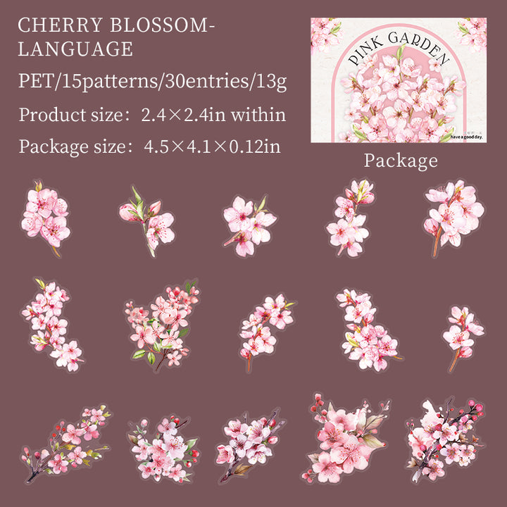 Cherry Blossom Floral Planner Decoration Stickers