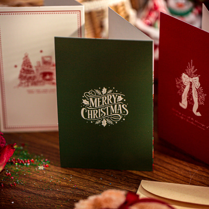 Christmas Candlelight Hymn Series Cute Candlelight Greeting Cards Perfect for Journal Craft