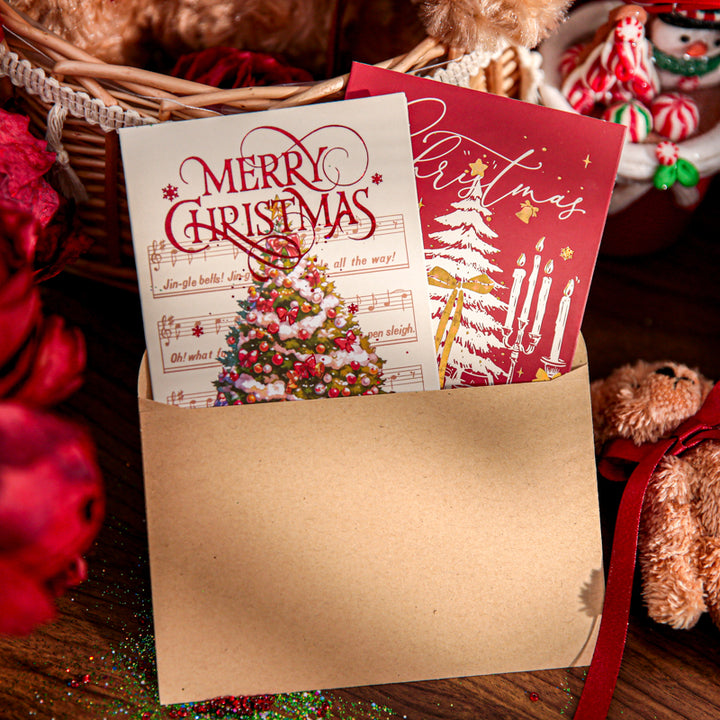 Christmas Candlelight Hymn Series Cute Holiday Greeting Cards