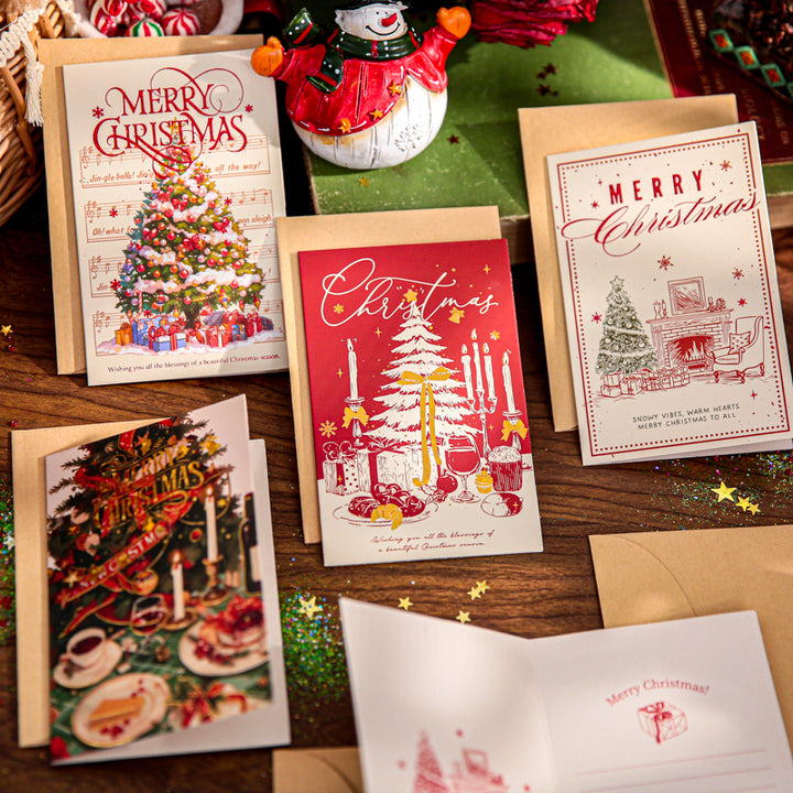 Christmas Candlelight Hymn Series Decorative Holiday Cards