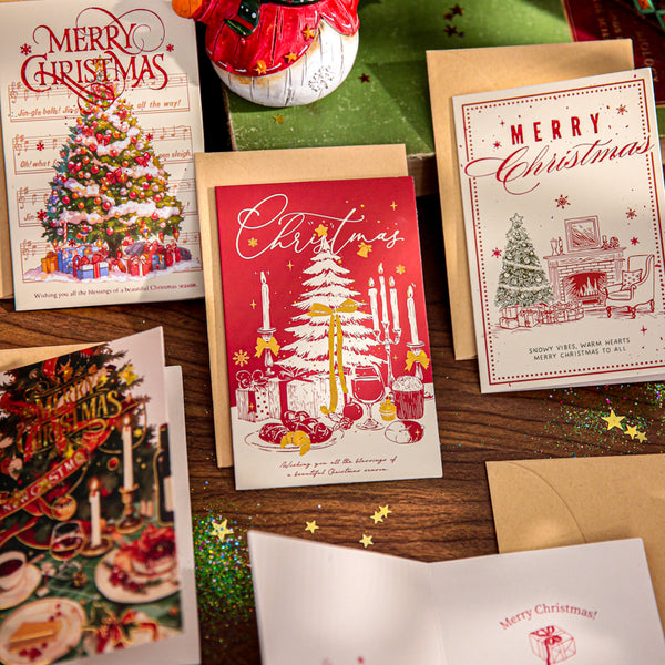 Christmas Candlelight Hymn Series Festive Greeting Cards