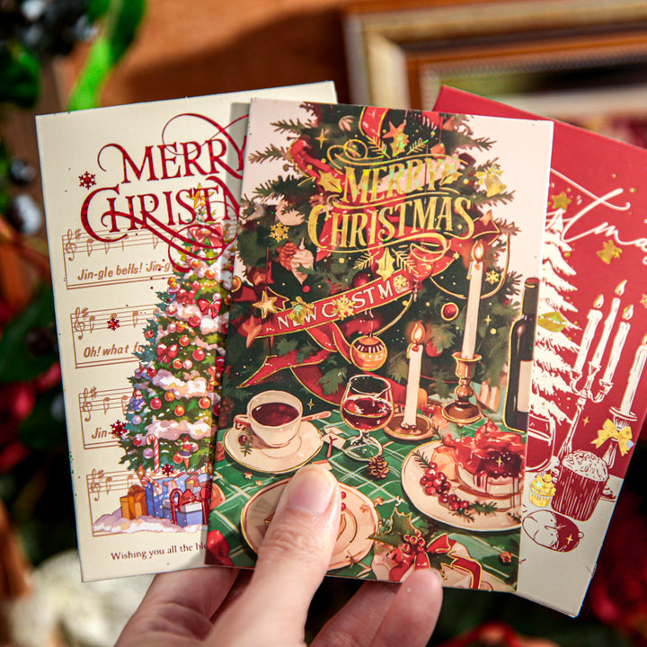 Christmas Candlelight Hymn Series Party Celebration Cards
