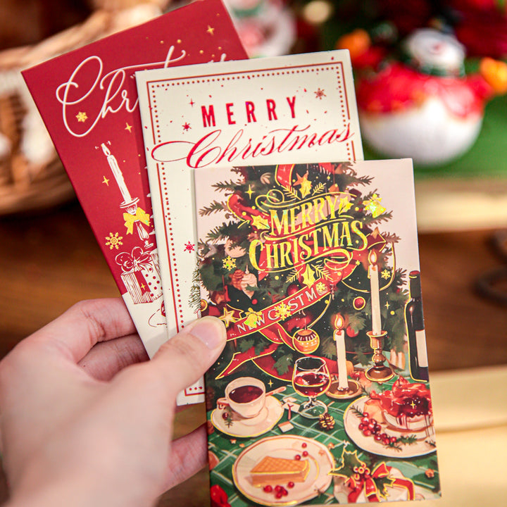 Christmas Candlelight Hymn Series Party Celebration Decorative Cards