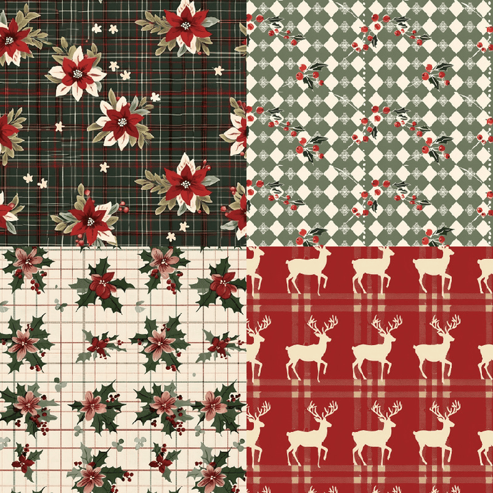 Christmas Craft Paper Reindeer Festival Background