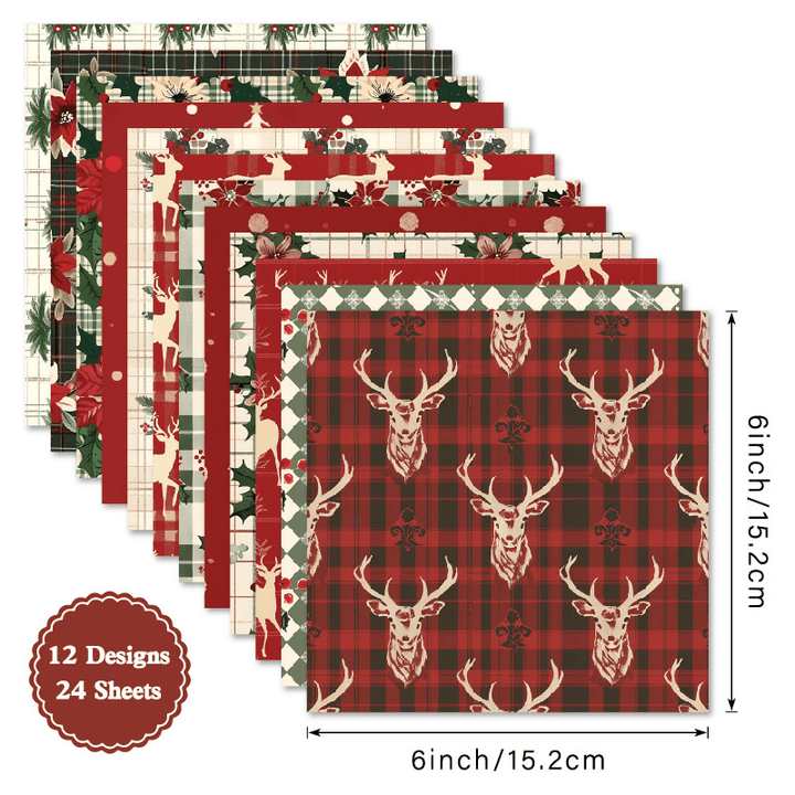 Christmas Craft Paper Reindeer Holiday Design
