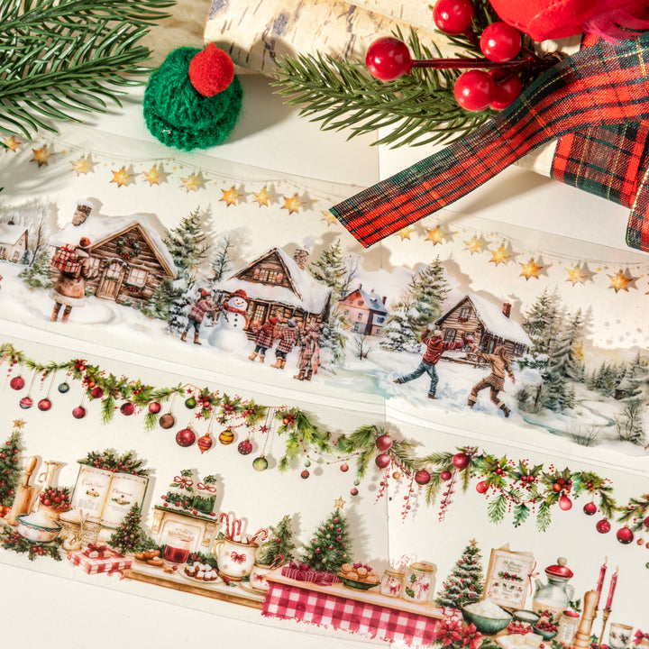 Christmas Day Scenery Creation PET Tape Suitable for DIY Decoration