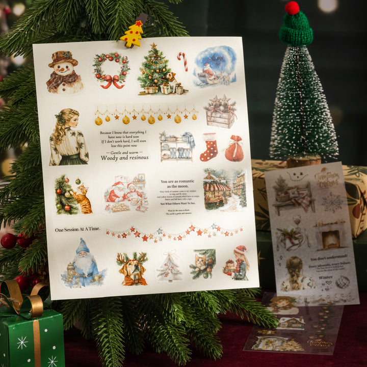 Christmas Gift Book Washi Stickers for Holiday Scrapbook