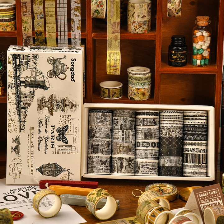 Chronicle Collection Washi Tape Classic Retro Design for Scrapbooking