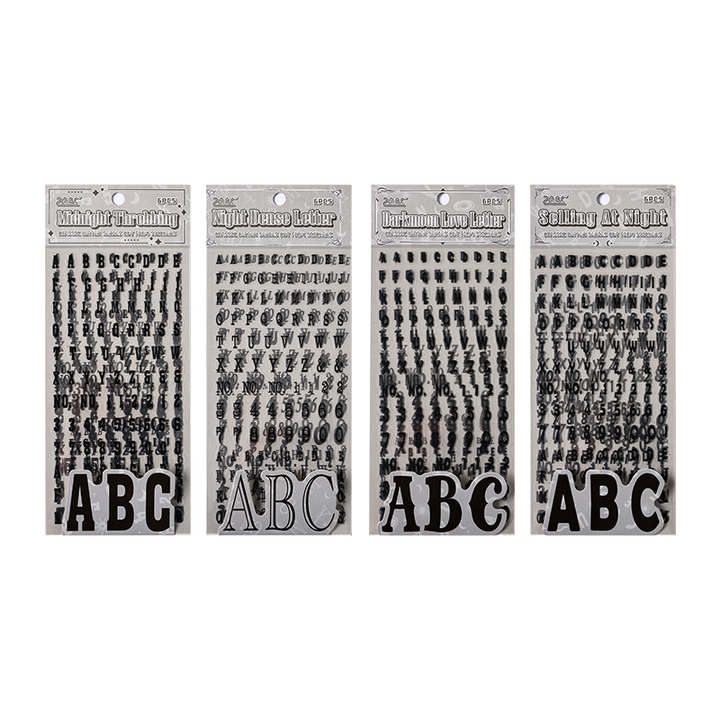 Classic Letters PET Stickers basic background ideal for collage art