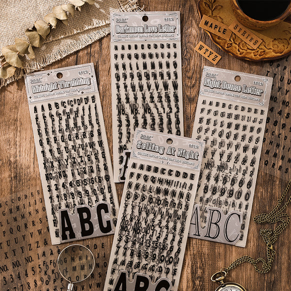 Classic Letters PET Stickers basics perfect for beginner planners