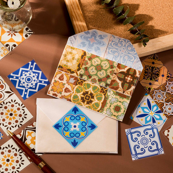 Classical Tiles PET Aesthetic Stickers for Planners