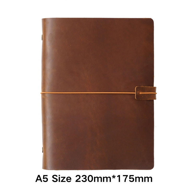 Classical Time Handmade Cowhide Planner Brown A5