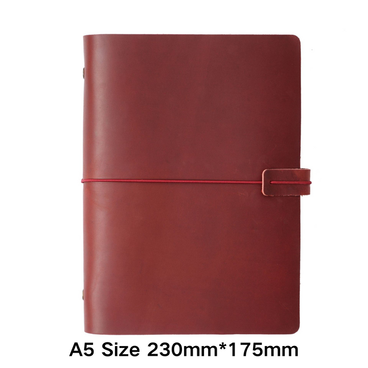 Classical Time Handmade Cowhide Planner Burgundy A5