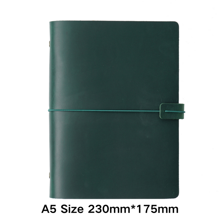 Classical Time Handmade Cowhide Planner Green A5