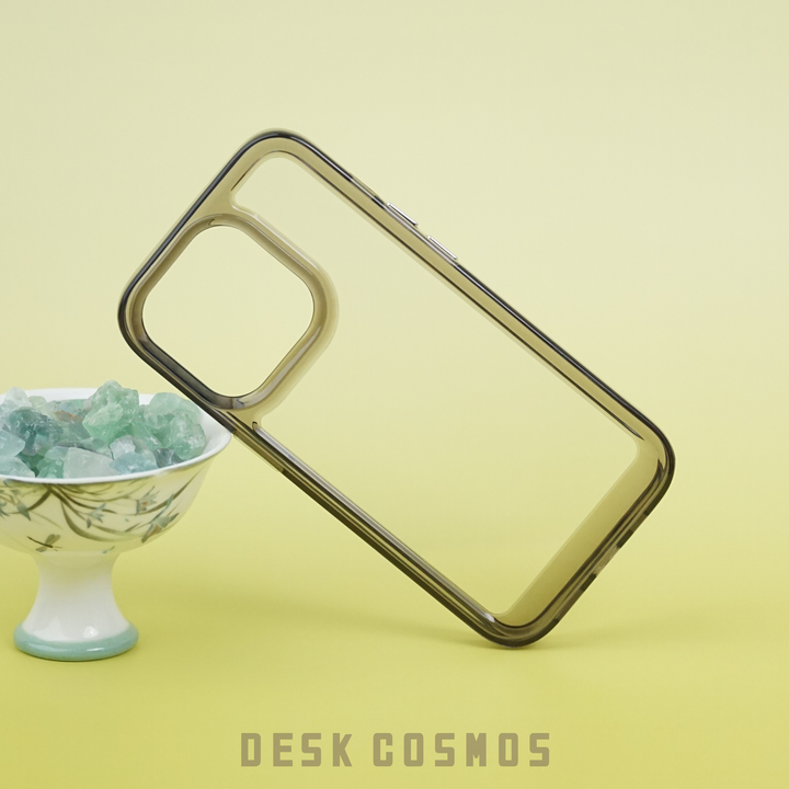 Clear DIY iPhone Case for Journaling Display in Transparent Black
