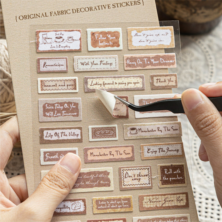 Cloth Stickers Words on Cloth Artistic Letter Elements
