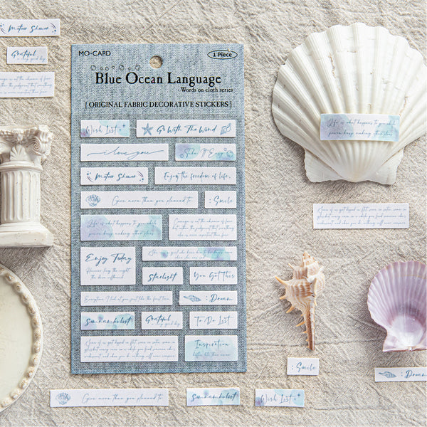 Cloth Stickers Words on Cloth Fabric Surface Style