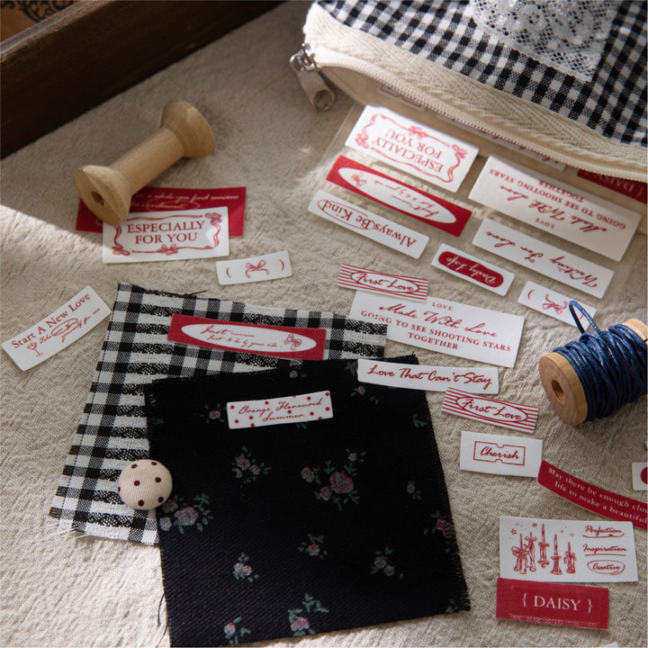 Cloth Stickers Words on Cloth Soft Text Print Sheet